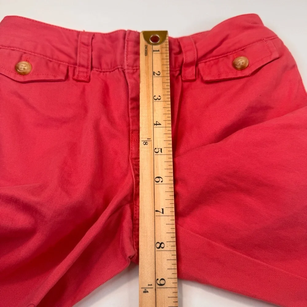 Ralph Lauren Chino Shorts Girl's Size 7 Pink Cotton Preppy Pockets Casual Summer